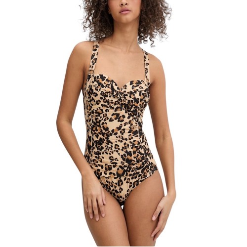 DKNY DIE6M565-NE7 Γυναικείο Ολόσωμο Μαγιό Λεοπάρ