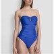 DKNY</br>DKNY DIE6M605-MED Γυναικείο Ολόσωμο Μαγιό Γαλάζιο