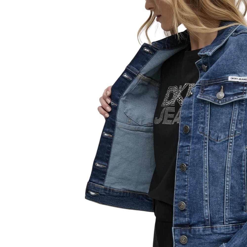 DKNY</br>Γυναικείο Μπουφάν Τζιν Μπλε DJ4J6006-F3J DKNY DKNY</br>Γυναικείο Μπουφάν Τζιν Μπλε DJ4J6006-F3J DKNY