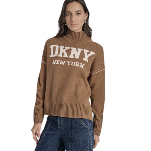 DKNY DJ4R0386-003 Γυναικείο Πουλόβερ Κάμελ DKNY DJ4R0386-003 Γυναικείο Πουλόβερ Κάμελ