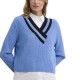 DKNY</br>Γυναικείο Πουλόβερ Γαλάζιο/Μαύρο DJ4R0430-XQL DKNY DKNY</br>Γυναικείο Πουλόβερ Γαλάζιο/Μαύρο DJ4R0430-XQL DKNY