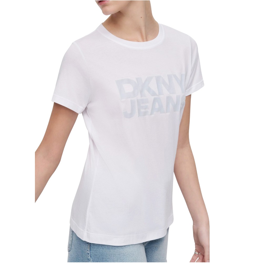 DKNY</br>Γυναικείο T-shirt Λευκό/Σιέλ DJ4T1265-KZO DKNY DKNY</br>Γυναικείο T-shirt Λευκό/Σιέλ DJ4T1265-KZO DKNY