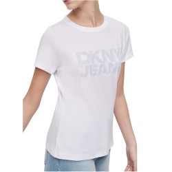 Γυναικείο T-shirt Λευκό/Σιέλ DJ4T1265-KZO DKNY