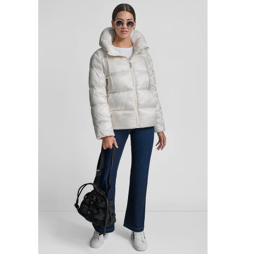 DKNY DJ5J6113-I2I Γυναικείο Μπουφάν Εκρού Μεταλλικό DKNY DJ5J6113-I2I Γυναικείο Μπουφάν Εκρού Μεταλλικό