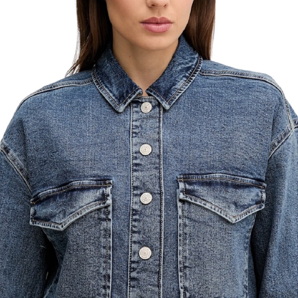 DKNY</br>DKNY DJ5J6122-YJQ Γυναικείο Μπουφάν Τζιν Μπλε