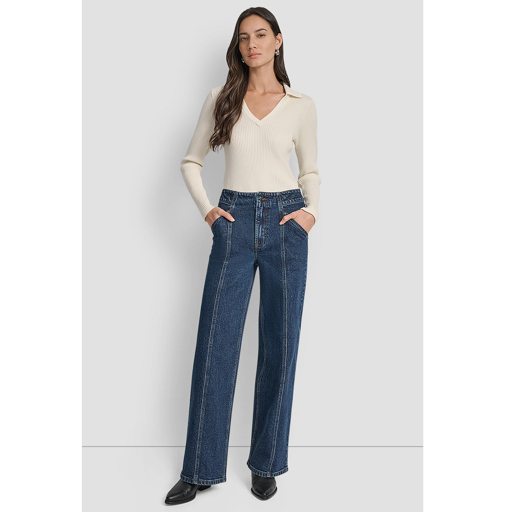 DKNY</br>DKNY DJ5M4129-VW8 Γυναικείο Παντελόνι Τζιν Μπλε