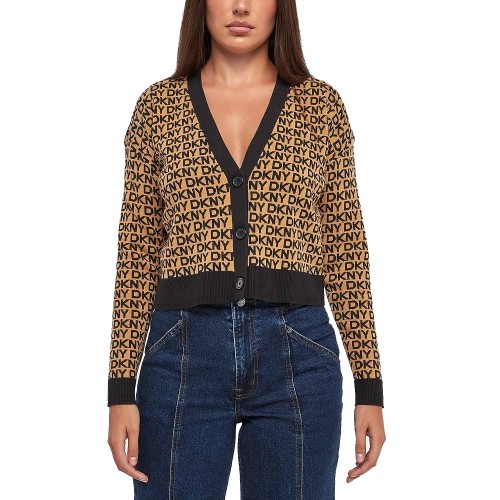DKNY DJ5R0807-NPX Γυναικεία Ζακέτα Μπεζ/Μαύρο DKNY DJ5R0807-NPX Γυναικεία Ζακέτα Μπεζ/Μαύρο