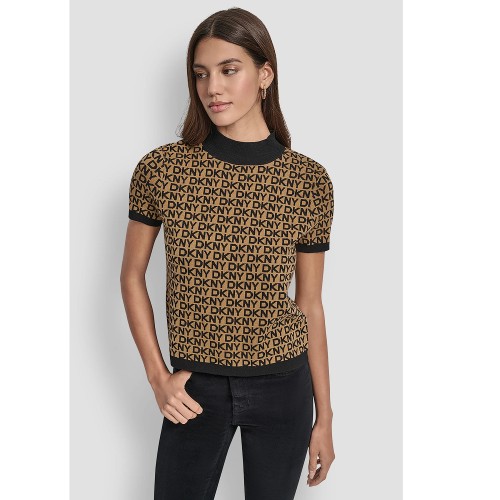 DKNY DJ5R0808-NPX Γυναικεία Μπλούζα Μπεζ/Μαύρο DKNY DJ5R0808-NPX Γυναικεία Μπλούζα Μπεζ/Μαύρο