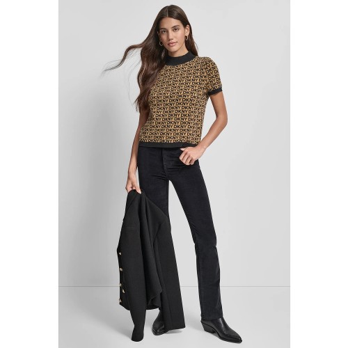 DKNY DJ5R0808-NPX Γυναικεία Μπλούζα Μπεζ/Μαύρο DKNY DJ5R0808-NPX Γυναικεία Μπλούζα Μπεζ/Μαύρο