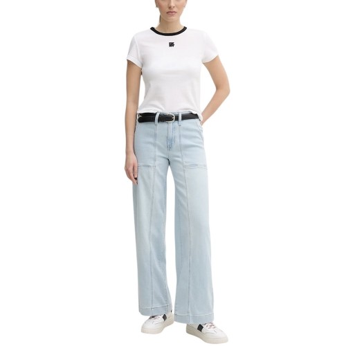 Γυναικείο T-shirt Λευκό/Μαύρο DJ5T1340-WHB DKNY Γυναικείο T-shirt Λευκό/Μαύρο DJ5T1340-WHB DKNY