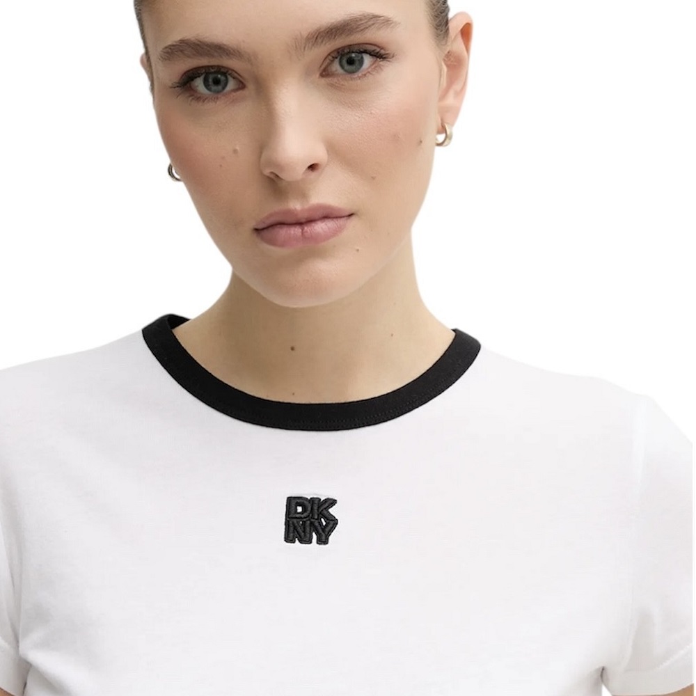 DKNY</br>Γυναικείο T-shirt Λευκό/Μαύρο DJ5T1340-WHB DKNY DKNY</br>Γυναικείο T-shirt Λευκό/Μαύρο DJ5T1340-WHB DKNY