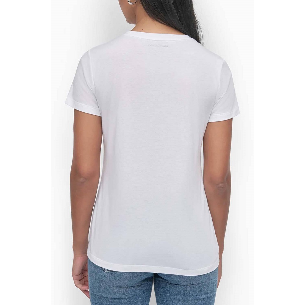 DKNY</br>Γυναικείο T-shirt Λευκό/Ασημί DJ5T1423-WTL DKNY DKNY</br>Γυναικείο T-shirt Λευκό/Ασημί DJ5T1423-WTL DKNY