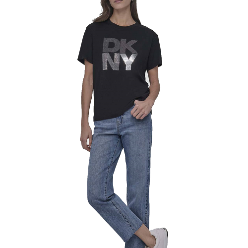 Γυναικείο T-shirt Μαύρο/Ασημί DJ5T1433-BSV DKNY Γυναικείο T-shirt Μαύρο/Ασημί DJ5T1433-BSV DKNY