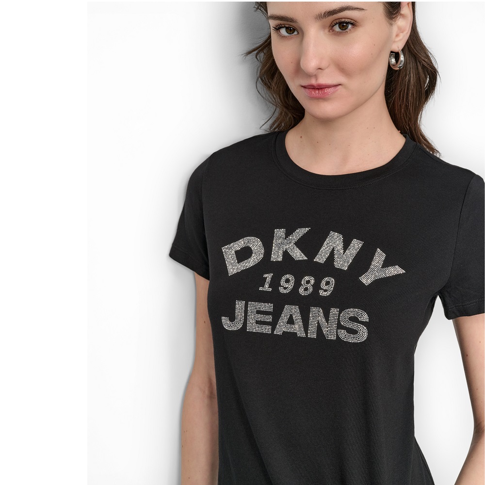 DKNY</br>DKNY DJ5T1510-BSV Γυναικείο T-shirt Μαύρο/Ασημί