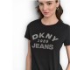 DKNY</br>DKNY DJ5T1510-BSV Γυναικείο T-shirt Μαύρο/Ασημί