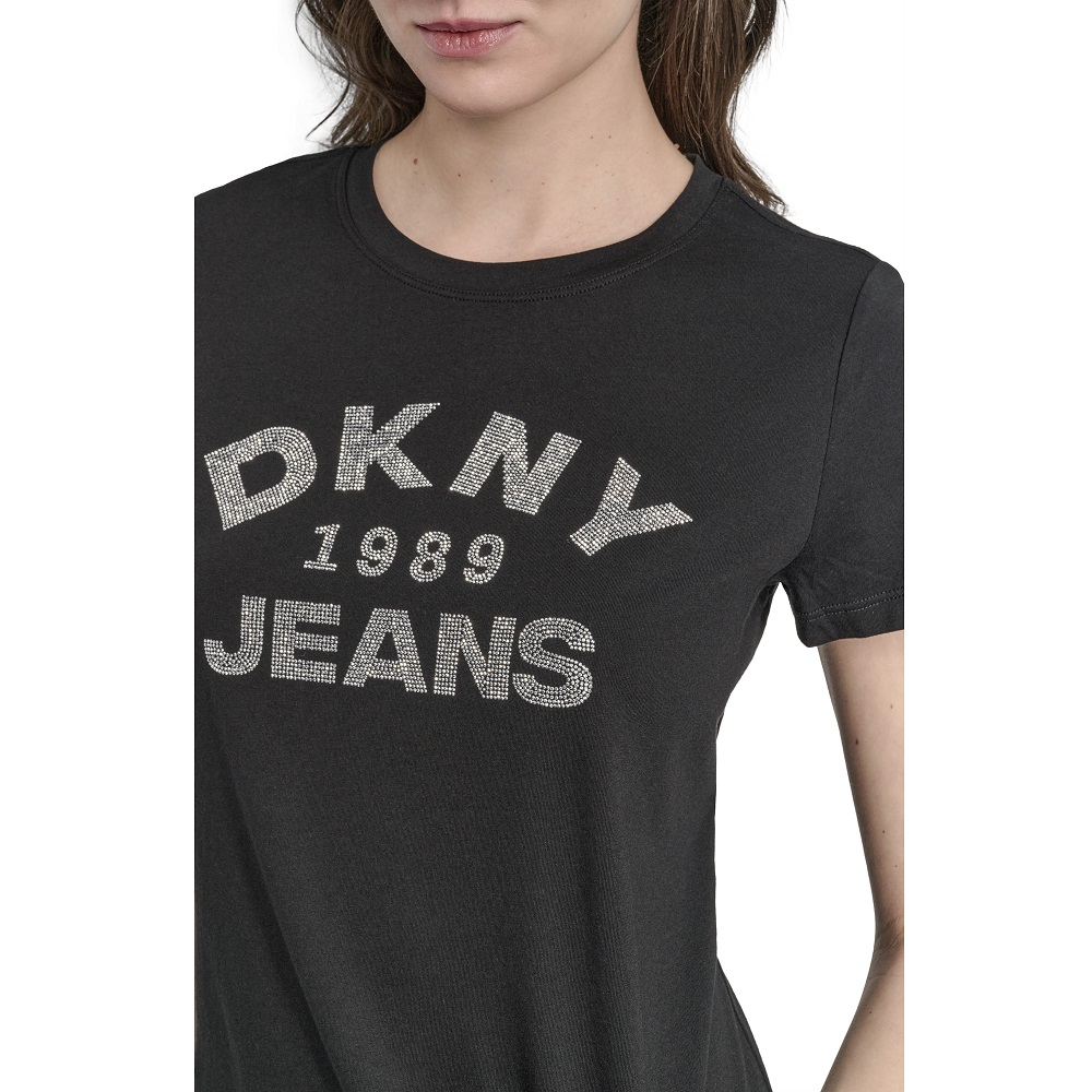 DKNY</br>DKNY DJ5T1510-BSV Γυναικείο T-shirt Μαύρο/Ασημί