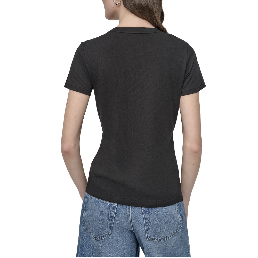 DKNY</br>DKNY DJ5T1510-BSV Γυναικείο T-shirt Μαύρο/Ασημί DKNY</br>DKNY DJ5T1510-BSV Γυναικείο T-shirt Μαύρο/Ασημί