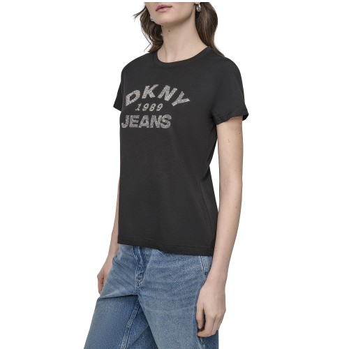 DKNY DJ5T1510-BSV Γυναικείο T-shirt Μαύρο/Ασημί DKNY DJ5T1510-BSV Γυναικείο T-shirt Μαύρο/Ασημί