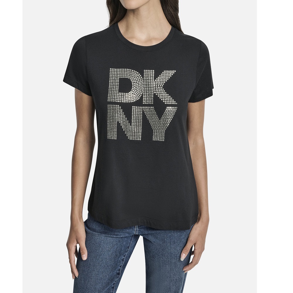 DKNY</br>DKNY DJ5T1628-OKI Γυναικείο T-shirt Μαύρο/Ασημί