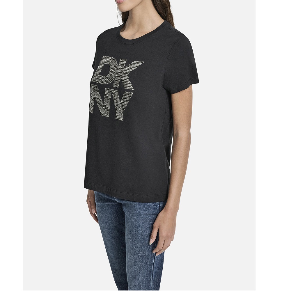 DKNY</br>DKNY DJ5T1628-OKI Γυναικείο T-shirt Μαύρο/Ασημί
