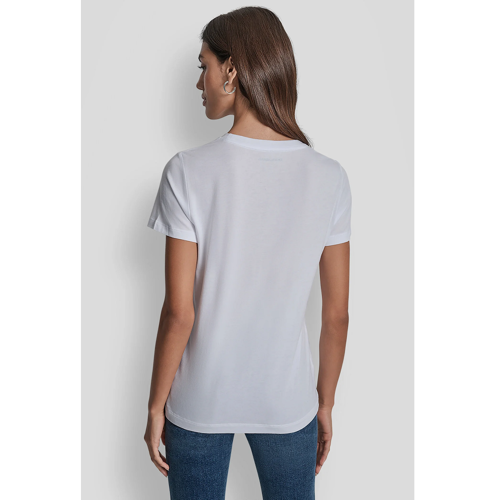 DKNY</br>DKNY DJ5T1634-OK1 Γυναικείο T-shirt Λευκό/Μαύρο/Ασημί DKNY</br>DKNY DJ5T1634-OK1 Γυναικείο T-shirt Λευκό/Μαύρο/Ασημί