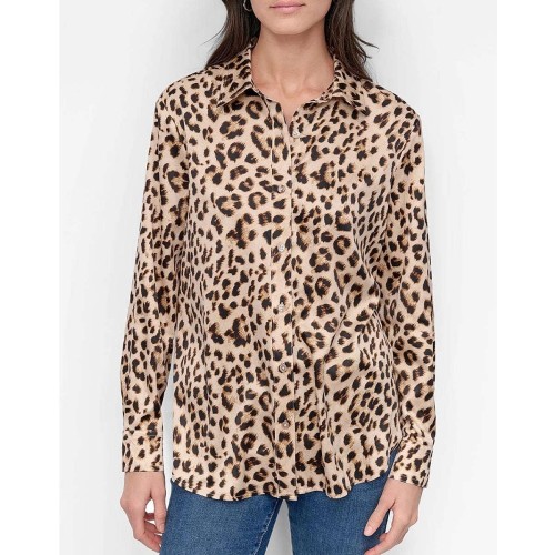 DKNY DJ5W2029-L3Z Γυναικείο πουκάμισο Μπεζ Λεοπάρ