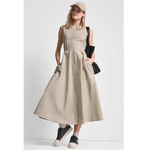 DKNY DJ6D9193-PBL Γυναικείο Φόρεμα Μπεζ