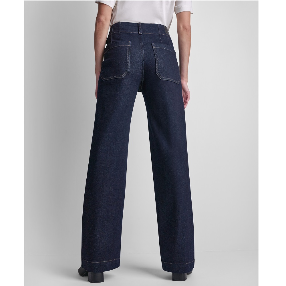 DKNY</br>DKNY DJ6M4240-NDO Γυναικείο Παντελόνι Τζιν High-Rise Pintucked Wide-Leg 