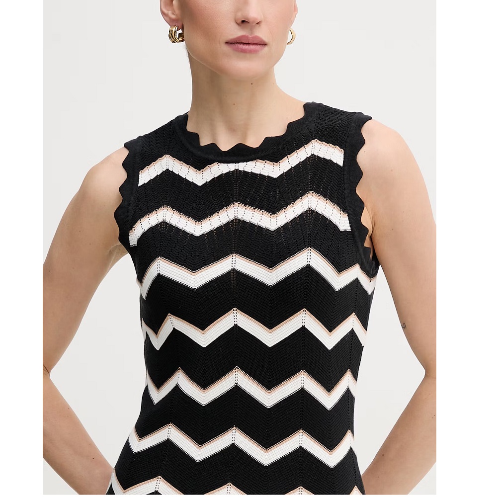 DKNY</br>DKNY DJ6R0205-BU5 Γυναικείο Φόρεμα Αμάνικο Μαύρο/Εκρού DKNY</br>DKNY DJ6R0205-BU5 Γυναικείο Φόρεμα Αμάνικο Μαύρο/Εκρού