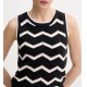 DKNY</br>DKNY DJ6R0206-BU5 Γυναικείο Πουλόβερ Αμάνικο Μαύρο/Εκρού DKNY</br>DKNY DJ6R0206-BU5 Γυναικείο Πουλόβερ Αμάνικο Μαύρο/Εκρού