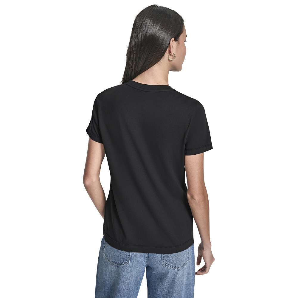 DKNY</br>DKNY DJ6T1692-BSV Γυναικείο T-shirt Μαύρο/Ασημί