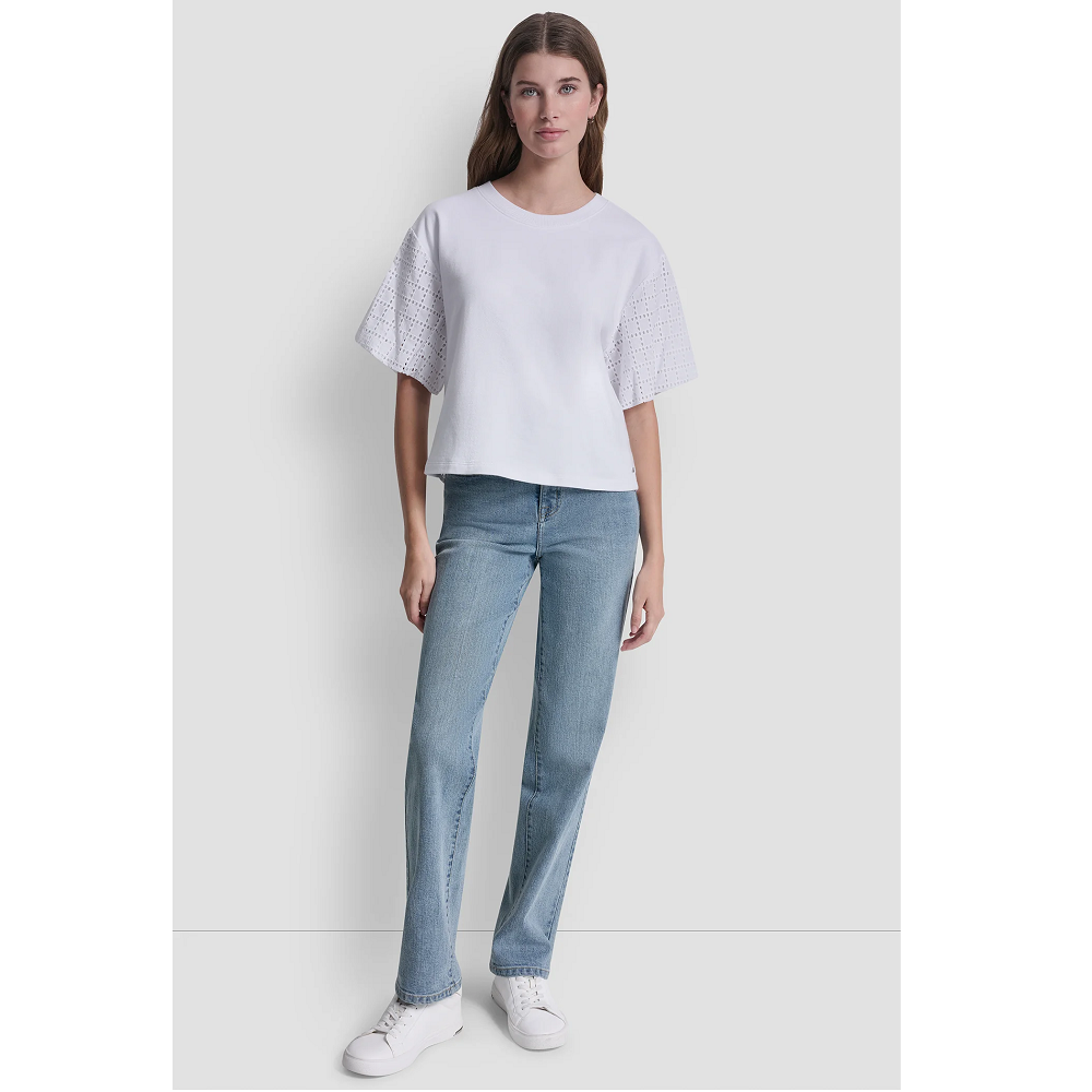 DKNY</br>DKNY DJ6T1731-WHT Γυναικεία Μπλούζα Λευκό DKNY</br>DKNY DJ6T1731-WHT Γυναικεία Μπλούζα Λευκό