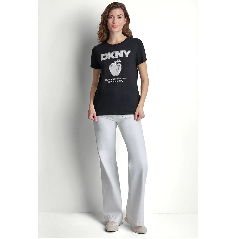 DKNY</br>DKNY DJ6T1796-2L5 Γυναικείο T-shirt Μαύρο/Εκρού DKNY</br>DKNY DJ6T1796-2L5 Γυναικείο T-shirt Μαύρο/Εκρού