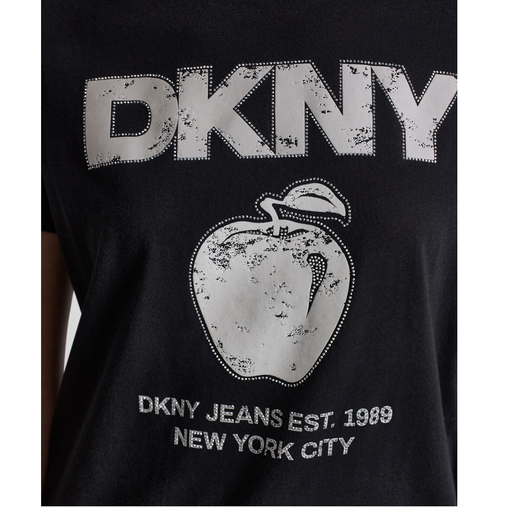 DKNY</br>DKNY DJ6T1796-2L5 Γυναικείο T-shirt Μαύρο/Εκρού DKNY</br>DKNY DJ6T1796-2L5 Γυναικείο T-shirt Μαύρο/Εκρού