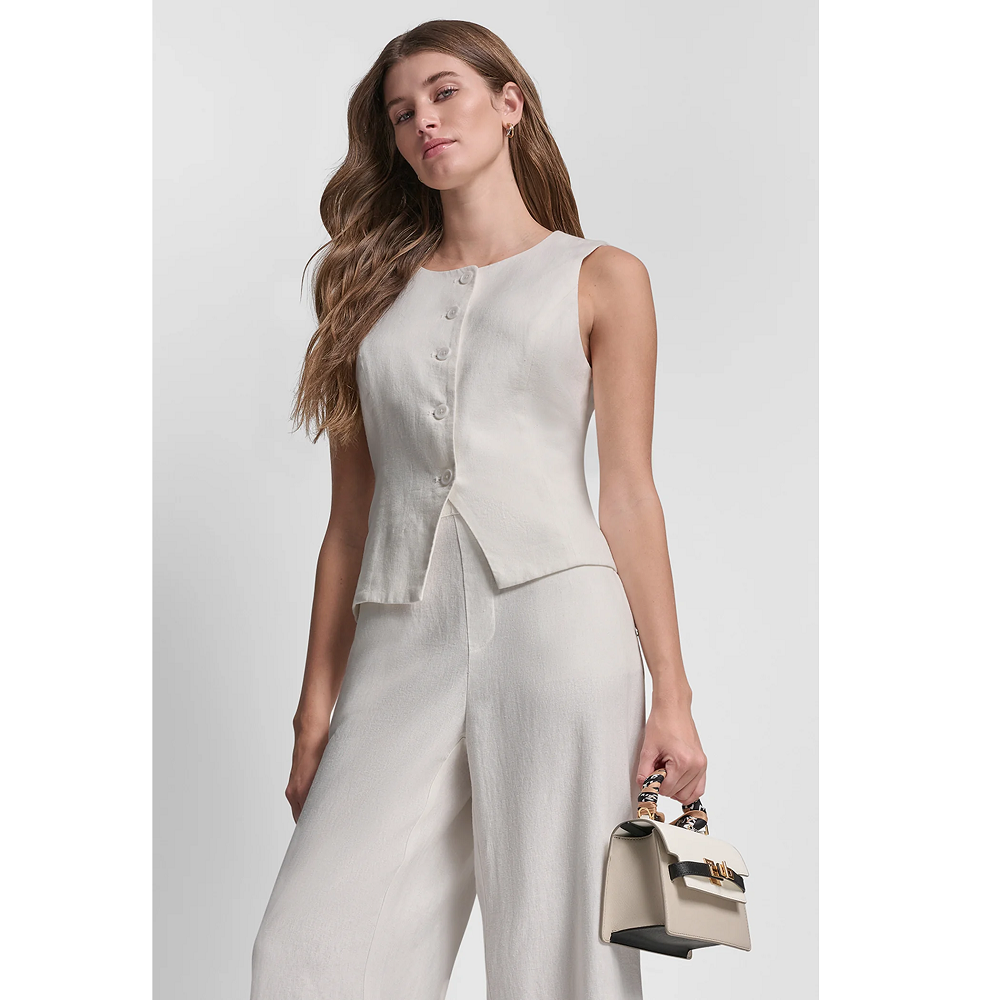 DKNY</br>DKNY DJ6V7011-IVY Γυναικείο Γιλέκο Εκρού DKNY</br>DKNY DJ6V7011-IVY Γυναικείο Γιλέκο Εκρού