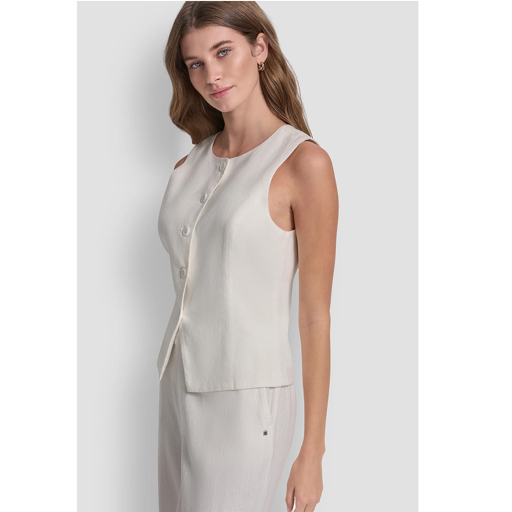 DKNY</br>DKNY DJ6V7011-IVY Γυναικείο Γιλέκο Εκρού DKNY</br>DKNY DJ6V7011-IVY Γυναικείο Γιλέκο Εκρού