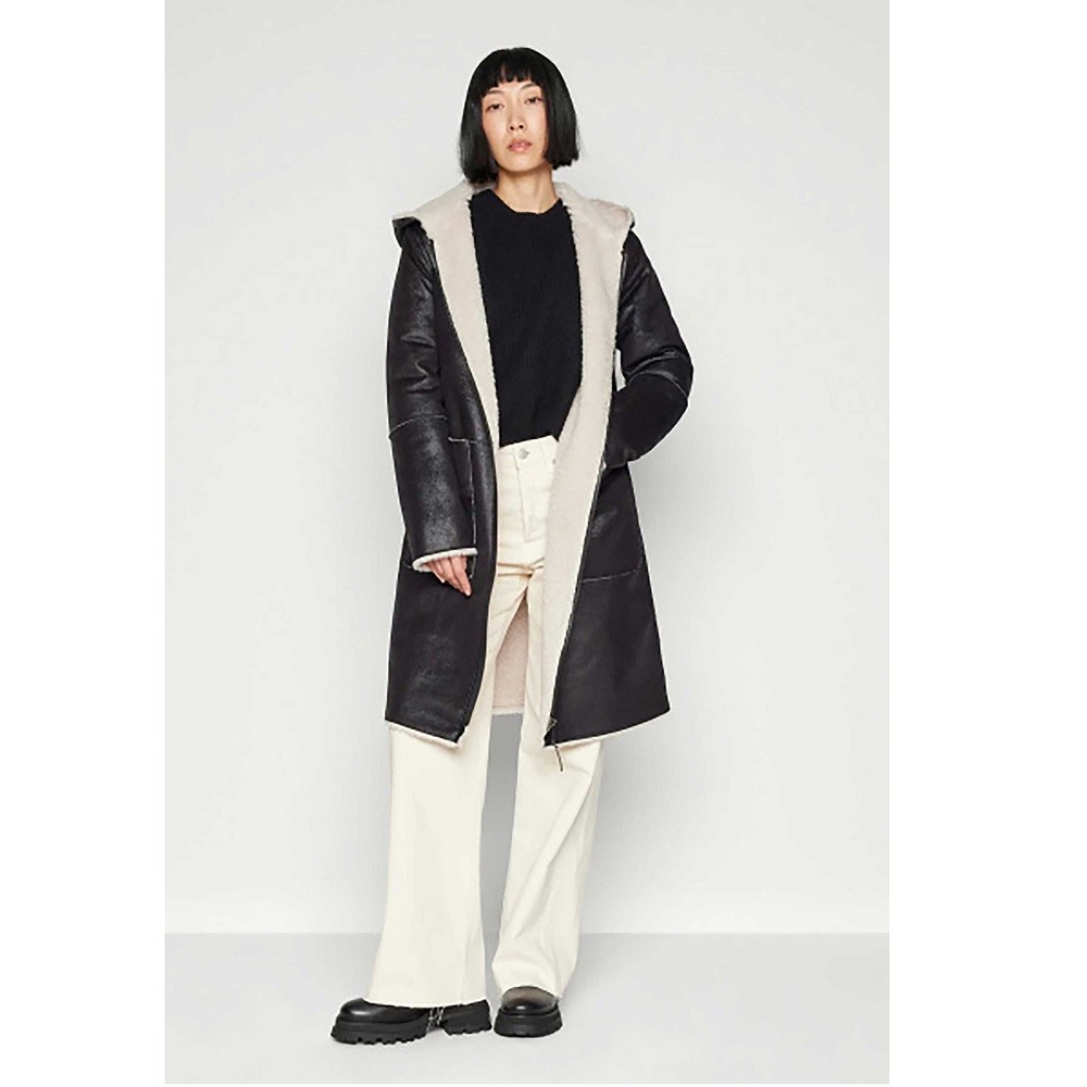 DKNY</br>Γυναικείο Faux Suede Παλτό Μαύρο DL3MFL67-BLK DKNY DKNY</br>Γυναικείο Faux Suede Παλτό Μαύρο DL3MFL67-BLK DKNY