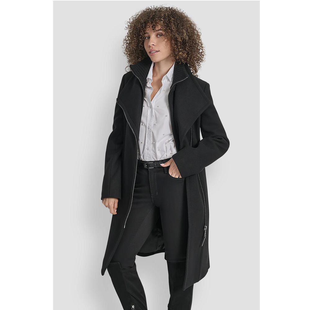 DKNY</br>DKNY DLEMWY40-BLK Γυναικείο Παλτό Μαύρο Μάλλινο DKNY</br>DKNY DLEMWY40-BLK Γυναικείο Παλτό Μαύρο Μάλλινο
