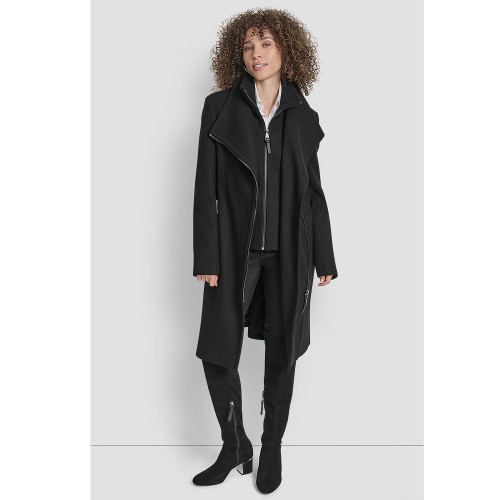 DKNY DLEMWY40-BLK Γυναικείο Παλτό Μαύρο Μάλλινο DKNY DLEMWY40-BLK Γυναικείο Παλτό Μαύρο Μάλλινο