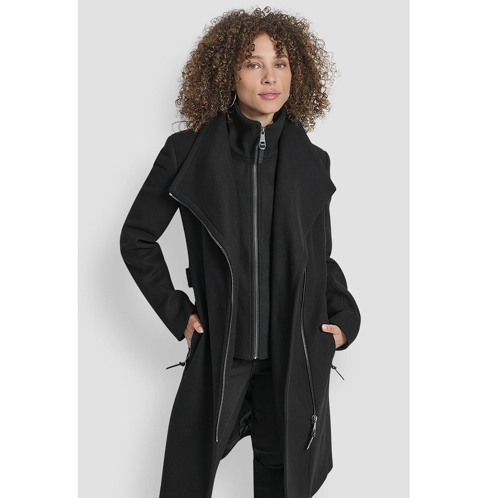 DKNY</br>DKNY DLEMWY40-BLK Γυναικείο Παλτό Μαύρο Μάλλινο DKNY</br>DKNY DLEMWY40-BLK Γυναικείο Παλτό Μαύρο Μάλλινο