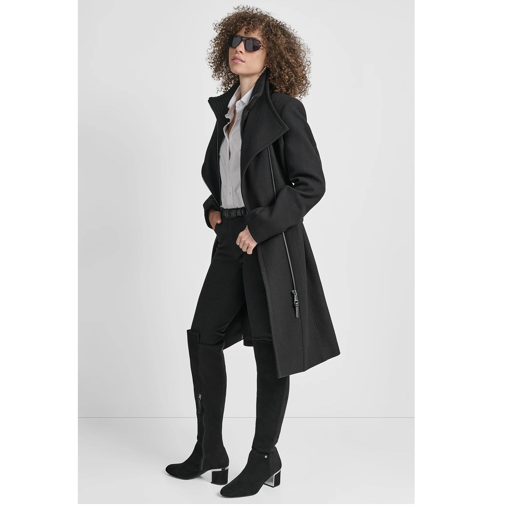 DKNY</br>DKNY DLEMWY40-BLK Γυναικείο Παλτό Μαύρο Μάλλινο DKNY</br>DKNY DLEMWY40-BLK Γυναικείο Παλτό Μαύρο Μάλλινο