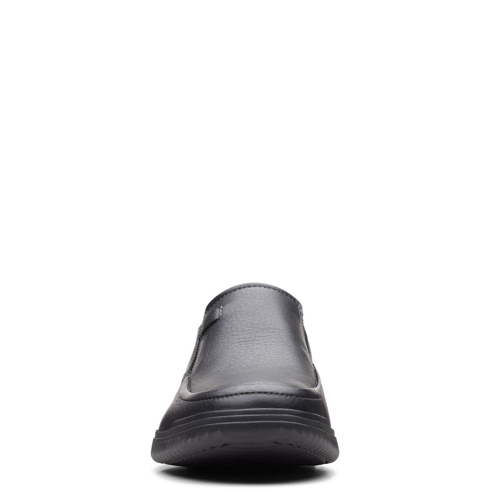CLARKS</br>Ανδρικά Παντοφλέ Παπούτσια Μαύρο Δέρμα DONAWAY STEP Clarks