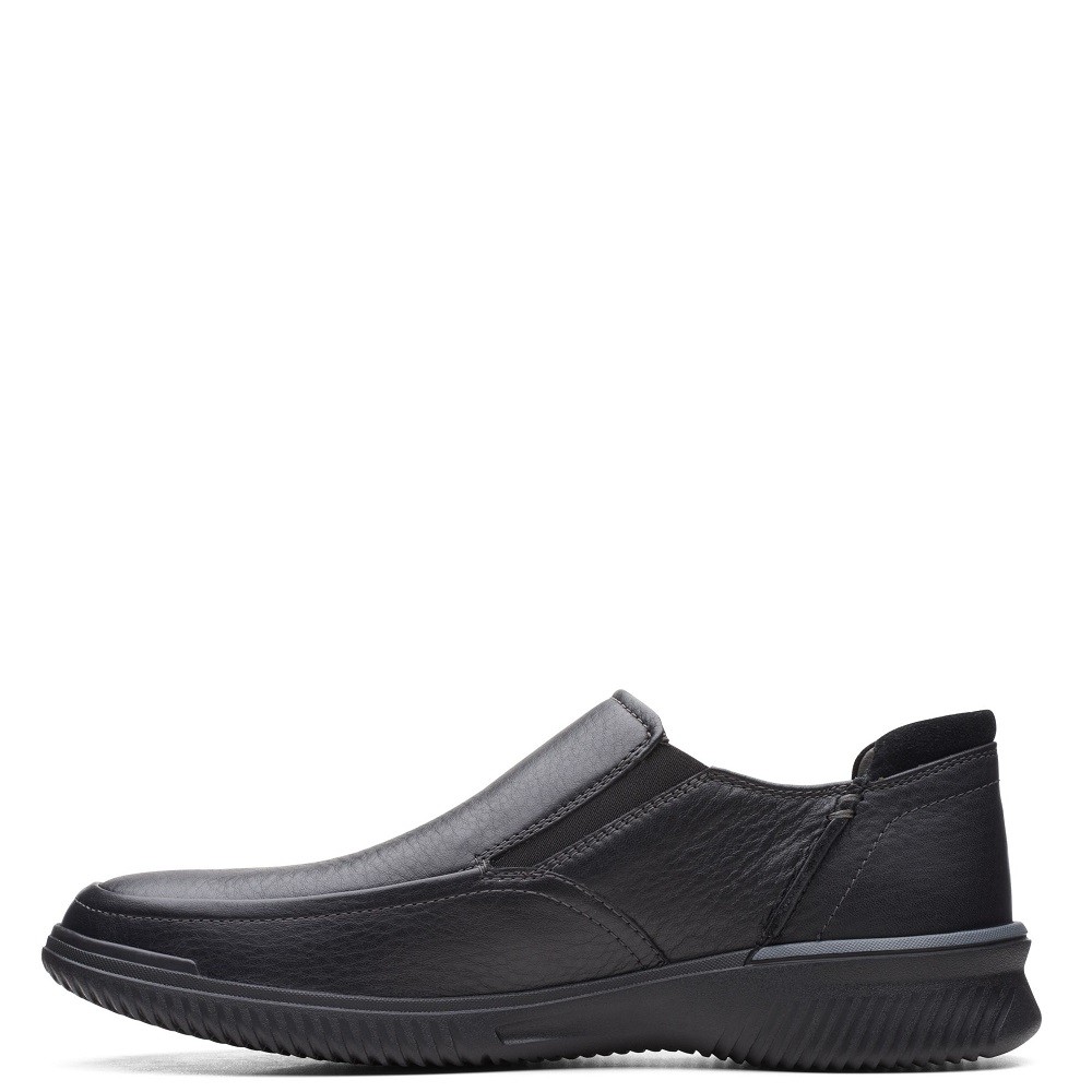 CLARKS</br>Ανδρικά Παντοφλέ Παπούτσια Μαύρο Δέρμα DONAWAY STEP Clarks