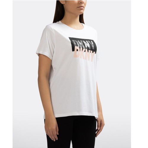 Γυναικείο T-shirt Λευκό/Ροζ DP2T9243-RJK DKNY