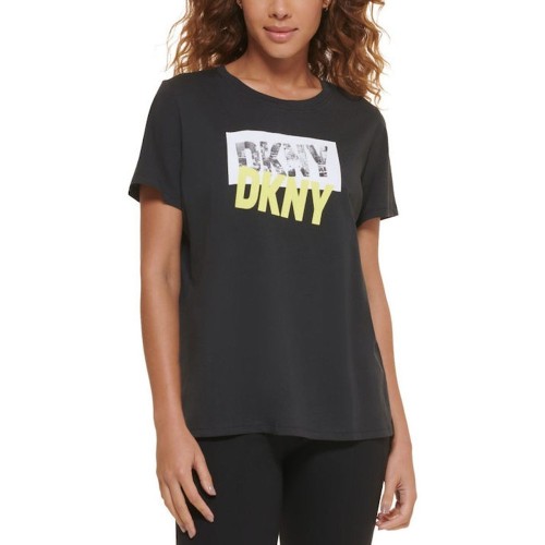 Γυναικεία T-shirt Μαύρο/Κίτρινο DP2T9243-KFΝ DKNY