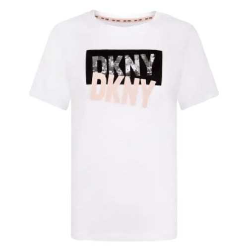 Γυναικείο T-shirt Λευκό/Ροζ DP2T9243-RJK DKNY