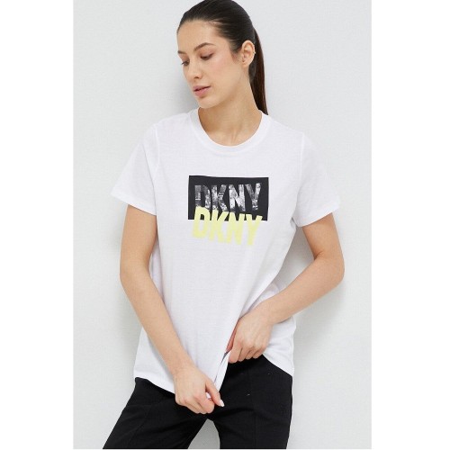 Γυναικείο T-shirt Λευκό/Κίτρινο DP2T9243-KFH DKNY