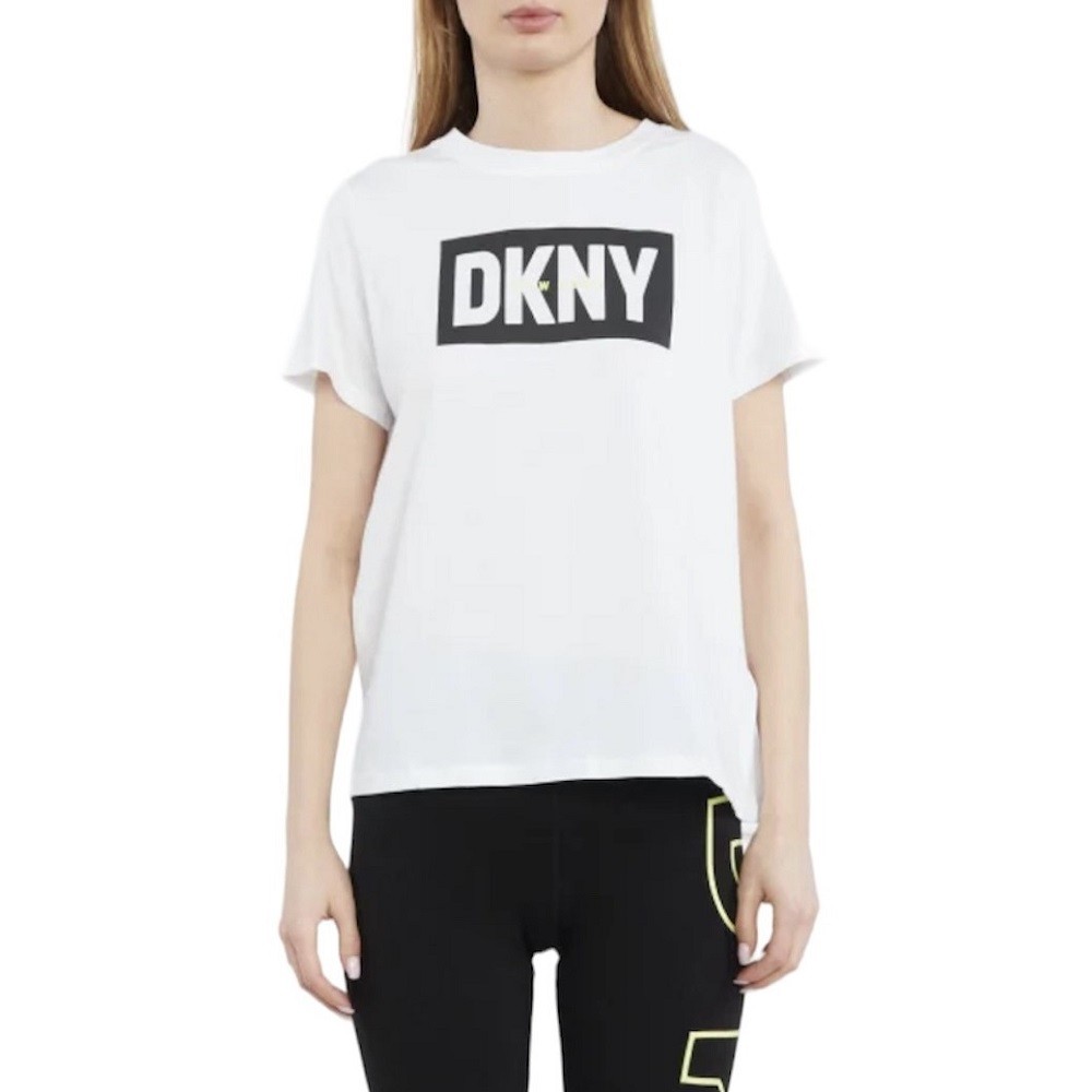 DKNY</br>Γυναικείο T-shirt Λευκό/Κίτρινο DP2T9244-KFH T-SHIRT DKNY DKNY</br>Γυναικείο T-shirt Λευκό/Κίτρινο DP2T9244-KFH T-SHIRT DKNY