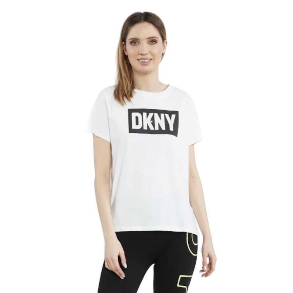 DKNY</br>Γυναικείο T-shirt Λευκό/Κίτρινο DP2T9244-KFH T-SHIRT DKNY DKNY</br>Γυναικείο T-shirt Λευκό/Κίτρινο DP2T9244-KFH T-SHIRT DKNY