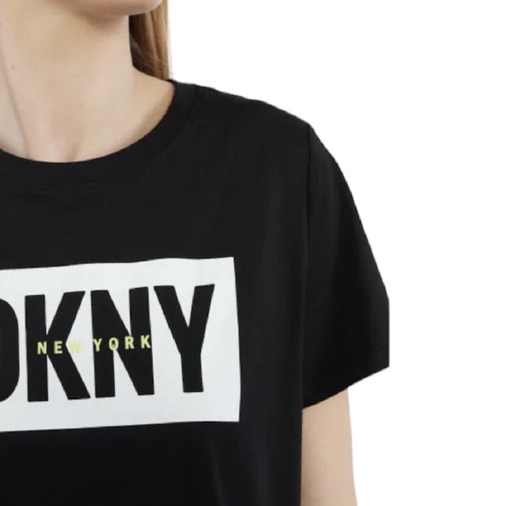 DKNY</br>Γυναικείο T-shirt Μαύρο/Κίτρινο DP2T9244-KFN DKNY DKNY</br>Γυναικείο T-shirt Μαύρο/Κίτρινο DP2T9244-KFN DKNY